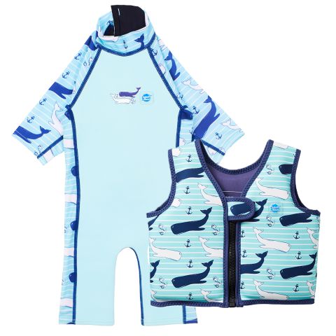 Vintage Moby Go Splash Swim Vest and UV Sun & Sea Suit Bundle