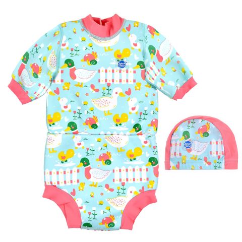 Little Ducks Happy Nappy Wetsuit and Swim Hat Bundle