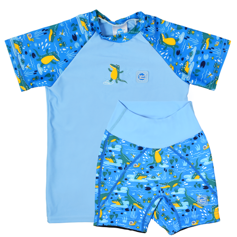 Crocodile Swamp Splash Jammers & UV Rash Top Bundle