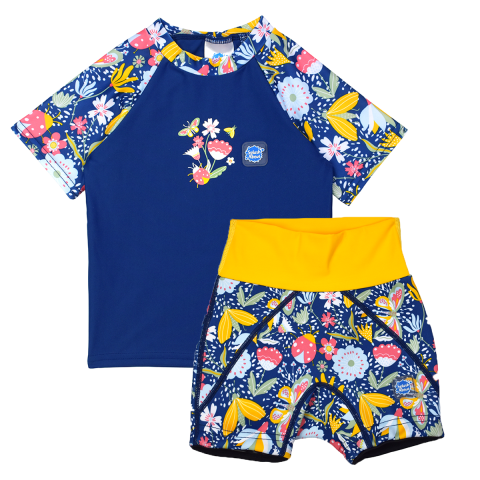 Garden Delight Splash Jammers & UV Rash Top Bundle