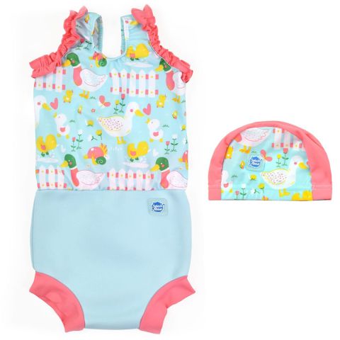 Happy Nappy Costume and Swim Hat Bundle Little Ducks