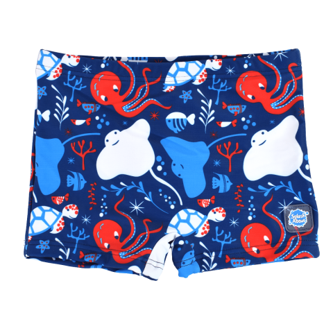 Boys Trunks Aqua Shorts Under the Sea