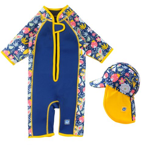 Garden Delight Shorty Wetsuit and Legionnaire Hat Bundle