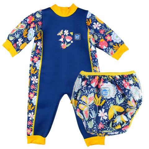 Warm In One & Size Adjustable Swim Nappy Garden Delight