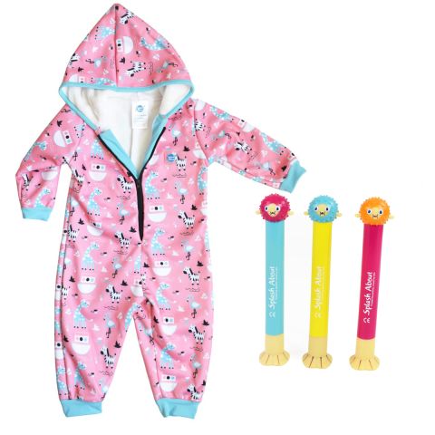 Ninas Ark Waterproof Onesie and Pufferfish Dive Sticks