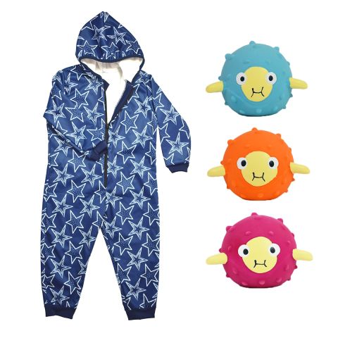 Stars Waterproof Onesie and Set of 3 Pufferfish  Bundle