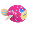 Neoprene Pufferfish Splash Balls Purple